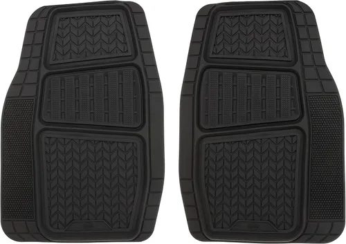 Dickies DuraSport - Alfombrillas de 2 piezas para bandeja profunda, alfombrillas resistentes para automóviles, camiones, SUV, color negro