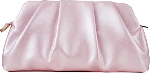 Miniatura 22 de Bolsa de noche para mujer, cartera tipo clutch con fruncidos, con cadena metálica desmontable, bolsa de hombro cruzada