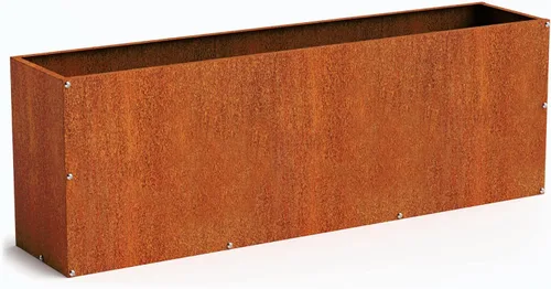 Miniatura 8 de Corten - Maceta de acero para exteriores, diseño rústico y moderno, cama grande de metal elevado para uso comercial y residencial (12 x 12 pulgadas)