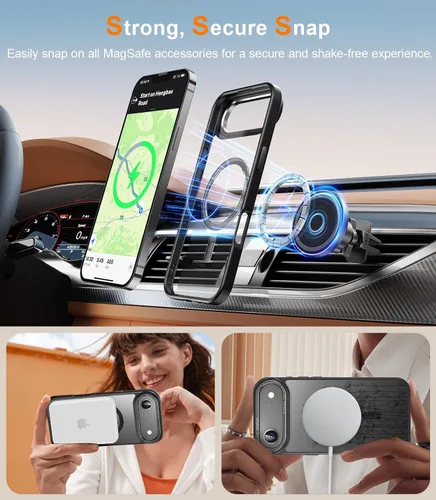 Miniatura 158 de Goodon para iPhone 15 Pro Max con protector de pantalla de privacidad, compatible con Magsafe, funda translúcida mate a prueba de golpes - Linda