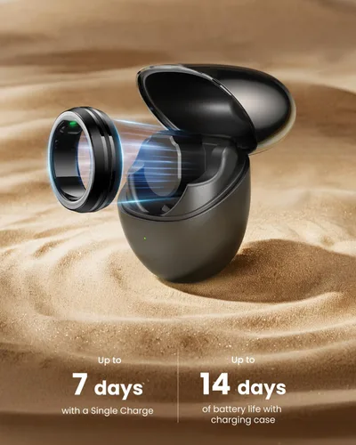 Miniatura 8 de RENPHO Lynx Anillo Inteligente - Seguimiento de sueño y actividad durante todo el día, incluye estuche de carga, regalos para hombres, batería de 7