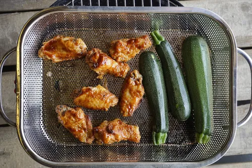 Miniatura 5 de RSVP International Endurance (BQ-RP) - Sartén para asar de precisión para barbacoa, acero inoxidable, 17.5 x 11 x 2 pulgadas, crea el tostado