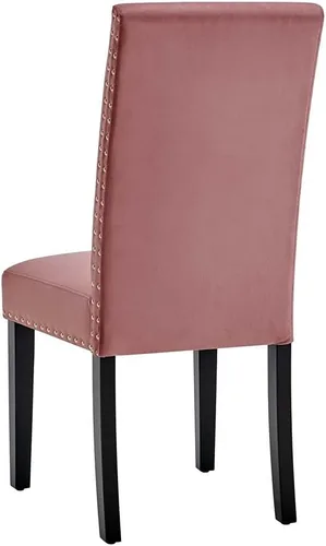 Miniatura 5 de Modway Parcel Performance - Juego de 2 sillas auxiliares de terciopelo para comedor, color rosa polvoriento Rosa (Dusty Rose)