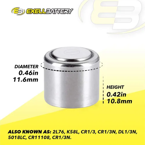 Miniatura 2 de Batería CR1/3N compatible con Nikon FE10 FM2n FA, Dog Watch R6 R7, PIF-275 CR11108