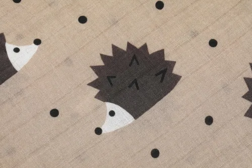 Miniatura 5 de Edredón de muselina para bebé, 100% algodón, manta para recién nacido, 47 x 47 pulgadas, 2 capas de muselina para niño y niña (serie erizo)