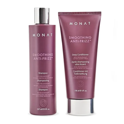 Miniatura 10 de MONAT Juego de champú y acondicionador de hidratación avanzada infundido con REJUVENIQE para cabello seco fino a medio, hidrata y fortalece, sin