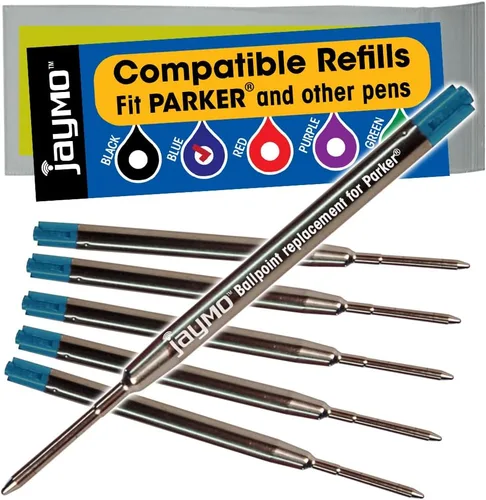 Miniatura 8 de Jaymo - Repuesto para bolígrafo Parker 1950369, mide 3.875 pulgadas de largo, repuesto para bolígrafo G2, 12, color negro Parker negro 12