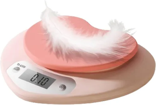Miniatura 7 de Linda báscula de alimentos, báscula digital en forma de corazón con pantalla LCD recargable para cocinar, hornear, pesar alimentos [0.04 oz/11.0 lbs]