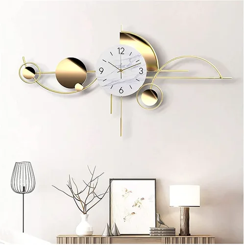 Relojes de pared grandes de metal para sala de estar, arte 3D, silencioso, sin tictac, reloj de cuarzo, creatividad, dormitorio, oficina, corredor,