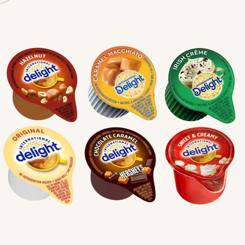 Miniatura 9 de International Delight - Crema líquida individual – Surtido de 6 sabores (paquete de 144) * Embalaje personalizado resistente a fugas
