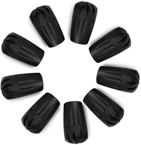 Miniatura 7 de Black Rubber Diamonds - Protectores de punta de repuesto para bastón de trekking – Se adapta a la mayoría de bastones de senderismo estándar