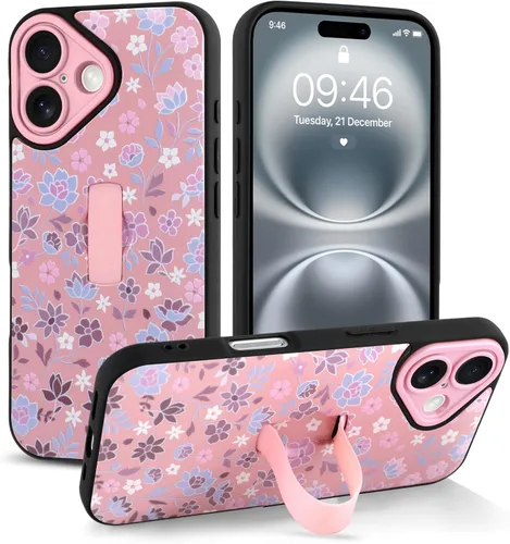 Miniatura 96 de Funda compatible con iPhone 17 Pro Max con correa de mano para los dedos, funda de teléfono con estampado de leopardo y guepardo para mujeres