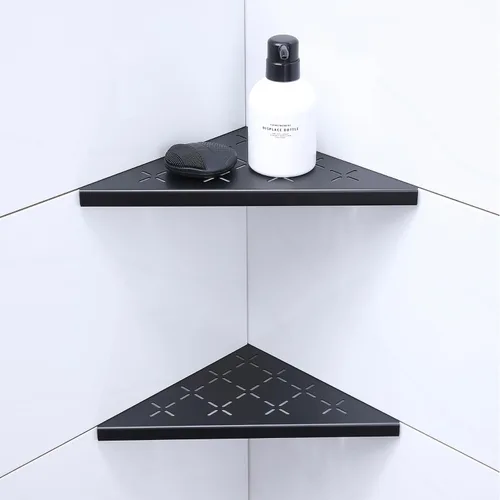 Miniatura 11 de Estante esquinero para ducha, paquete de 2 estantes de ducha de acero inoxidable SUS304 para paredes de azulejos, estante organizador de estante