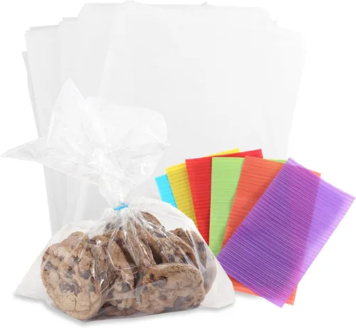 Miniatura 7 de Bolsas de celofán planas transparentes, tamaño 9 x 12 pulgadas, paquete de 200 unidades buenas para panadería, palomitas de maíz, galletas