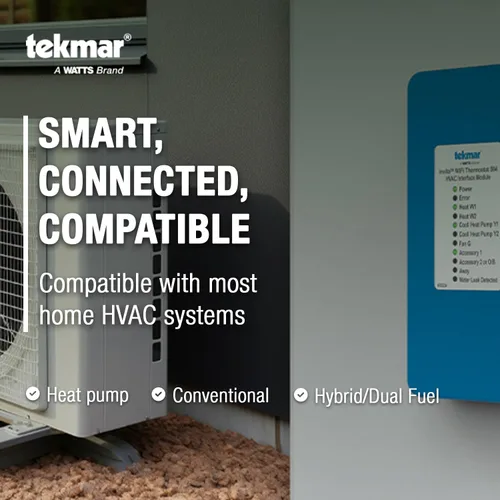 Miniatura 5 de tekmar Termostato Invita Wi-Fi 2 cables, aprobado por Energy Star, hasta 2 etapas de calor, enfriamiento de 2 etapas, ventilador y 2 accesorios