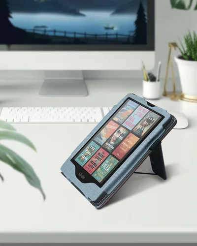 Miniatura 8 de WALNEW Funda con soporte para Kindle Paperwhite de 7" de 12ª generación (2024 lanzado) y Kindle Colorsoft Signature Edition, funda de piel sintética