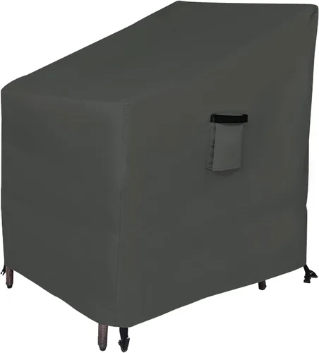 Miniatura 16 de ABCCANOPY Funda para silla de patio, apilable, impermeable, para exteriores, duradera, resistente a los rayos UV, de poliéster, funda para muebles