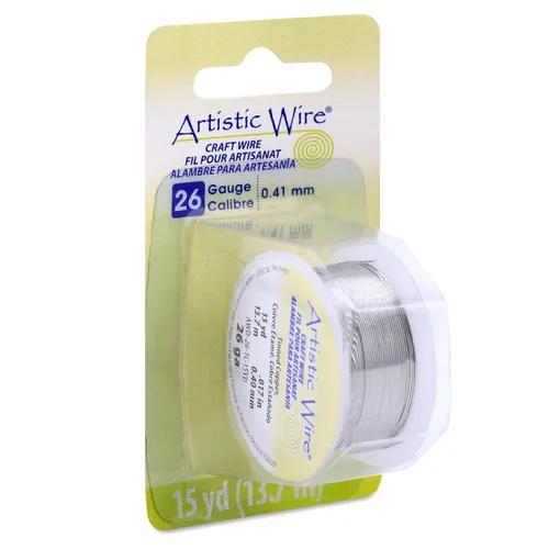 Miniatura 15 de Artistic Wire Alambre de Cobre Coloreado Plateado en Plata Resistente al Deslustre para Manualidades y Envolver Joyería, Resistente al Deslustre