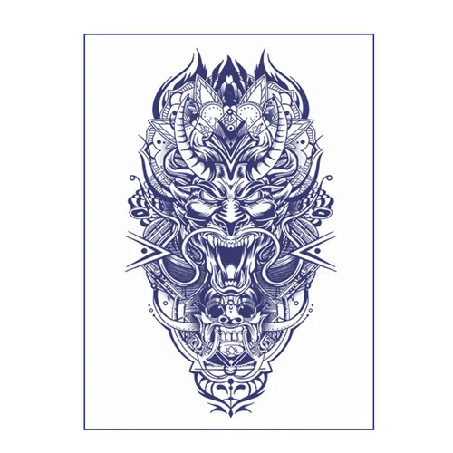 Miniatura 6 de Tatuajes temporales - Adhesivo grande, tótem grande, brazo de dragón, tatuaje de transferencia, papel en aerosol, diseños impermeables (estilo 11)