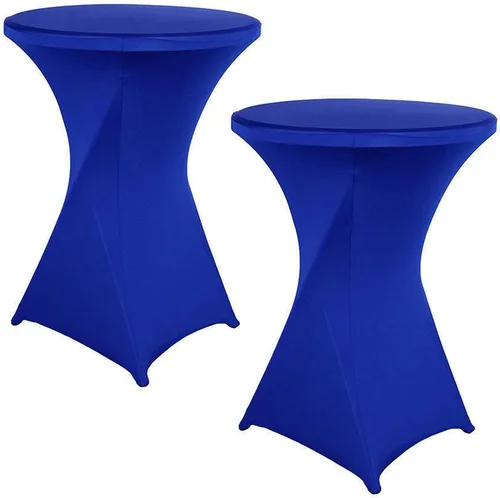 Miniatura 14 de Jeloris Paquete de 2 manteles redondos de elastano elástico de elastano de 32 x 43 pulgadas, color negro, para bodas, banquetes, eventos, fiestas