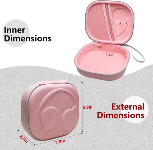 Miniatura 2 de LTGEM - Funda compatible con auriculares JBL Tune 510BT 520BT 500BT 570BT 660NC 710BT 720BT 770NC y Live 460NC 660NC 670NC 770NC 760NC, rosa