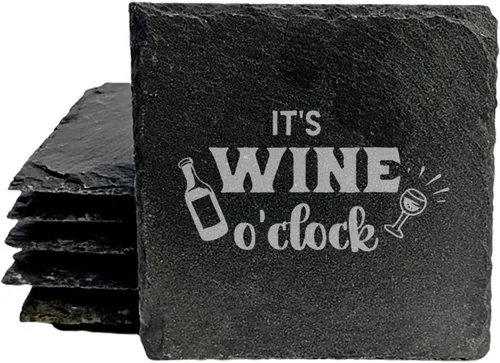 Miniatura 19 de Wine Not? Hilarious Drinking Wine is My Hobby Slate Coasters - Round Slate - Set of 8 Drinking Wine is Not My Habit