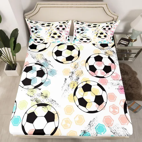 Miniatura 19 de Feelyou Juego de Ropa de Cama Gaming para Niños, Juego de Sábanas de Cama Tamaño Full, Microfibra Suave, Consola Gamer de Videojuegos, Sábana Multi