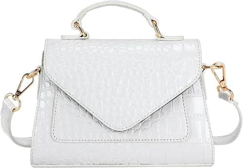 FAMYPAL Bolsos cruzados de cocodrilo para mujer, bolso pequeño de moda para teléfono, bolso de mano con asa superior para mujer