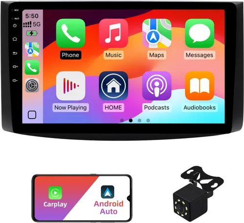 Miniatura 8 de 4Core+32G Android 14 Doble DIN Radio de coche estéreo para Chevrolet Aveo 2006-2012 con 9 pulgadas de radio de pantalla táctil incorporada Carplay