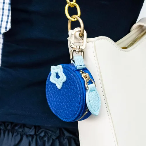 Miniatura 8 de Bonito llavero Y2k de piel de arándanos con cremallera, para mujeres y niñas, accesorios estéticos, monedero, llavero de fruta azul