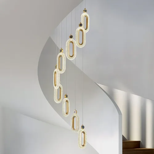 Miniatura 3 de Iluminación colgante para isla de cocina, luces LED regulables, modernas, doradas, para dormitorio, pasillo, entrada, cocina, isla (2 luces)