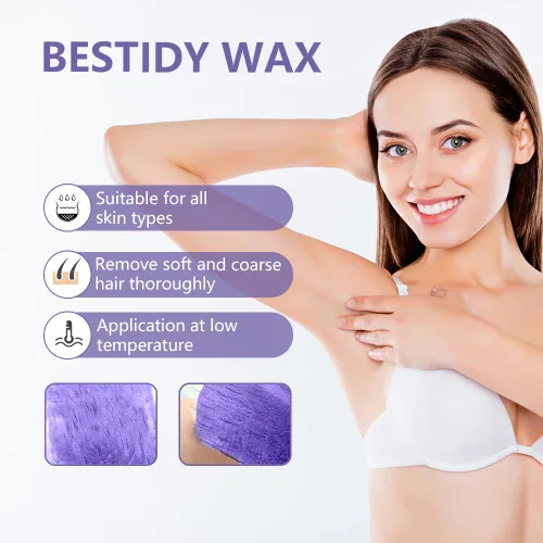 Miniatura 3 de Bestidy - Perlas de cera, paquete embolsado de 1000 g, perlas de cera para depilación, aptas para hombres y mujeres, depilación en casa para todo