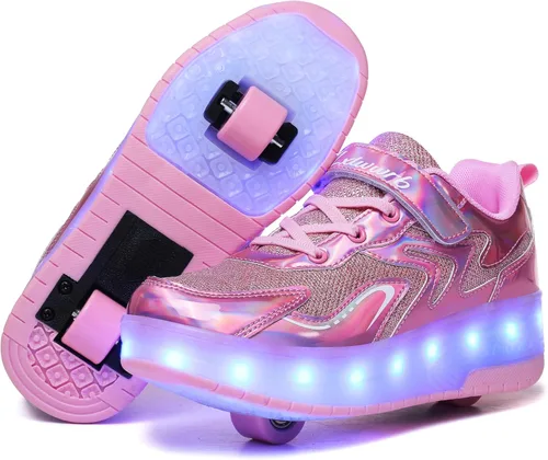 Miniatura 7 de Roller Skate Shoes for Kids Boys Girls LED Roller Sneakers Light Up Fashion Flashing Wheels Shoes Rechargeable