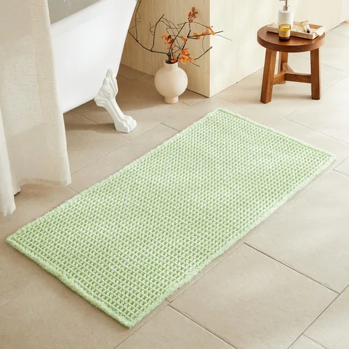 Miniatura 55 de TYUU Tapete de baño estilo gofre, tapete de baño bohemio, antideslizante, lavable, súper absorbente, de secado rápido, bonito tapete de baño