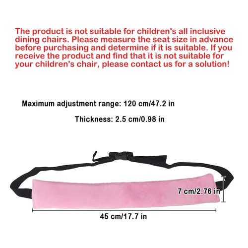 Miniatura 3 de Correas para silla alta, correa de seguridad universal para bebé, arnés para silla alta para bebés y niños pequeños (rosa)