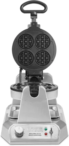 Waring Commercial WMB400X - Mini waflera belga simple con rejillas de aluminio fundido 120V, 1200W enchufe de fase 5-15