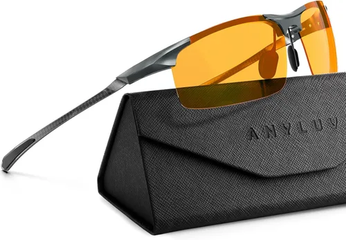 Miniatura 12 de ANYLUV Gafas de luz azul para hombre: gafas de bloqueo de luz azul de fibra de carbono ligeras anti para protección ocular