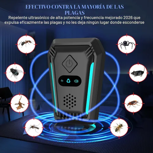 Miniatura 2 de Repelente ultrasónico para ratones y plagas para interiores, fuerza de conducción más fuerte, repelente para ratones, ratas, roedores, cucarachas