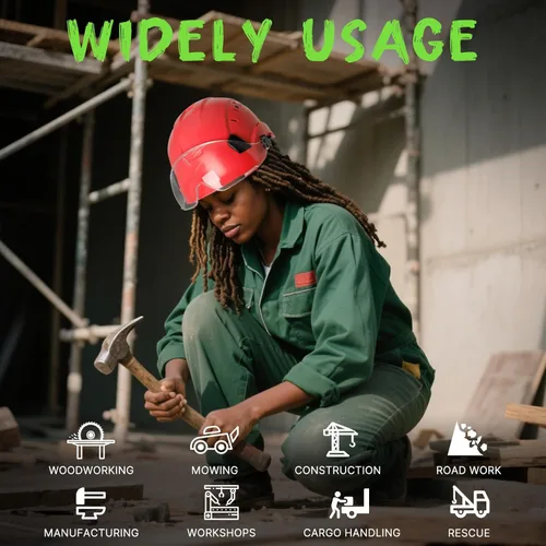 Miniatura 9 de AOLAMEGS - Cascos de construcción aprobados por OSHA - ANSI Z89.1, Cascos de seguridad rojas de alto impacto ABS, con ventilación ajustable
