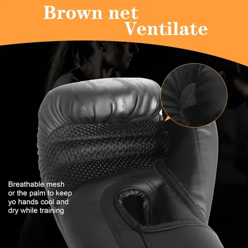 Miniatura 5 de Guantes de boxeo para hombres y mujeres, para entrenamiento profesional de sparring, adecuados para boxeo, kickboxing, MMA, pelea, guantes para saco