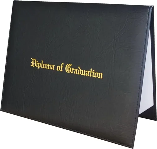 Miniatura 2 de Grad Days Diploma impreso de cuero sintético para diploma de graduación 8.5" x 11" (negro)