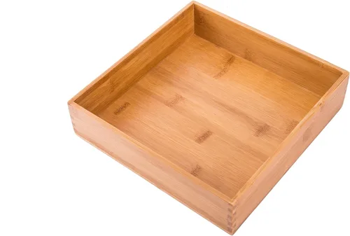 Caja organizadora de bambú para guardar ropa y joyas Caddy Cajas organizadoras cuadradas Cajas de almacenamiento de madera para snacks y nueces,