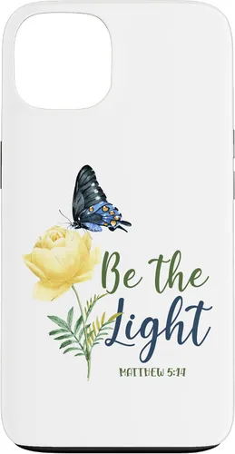 Miniatura 7 de Bible Verse Butterfly Flower Be The Light Matthew 5:14 Case for iPhone 16
