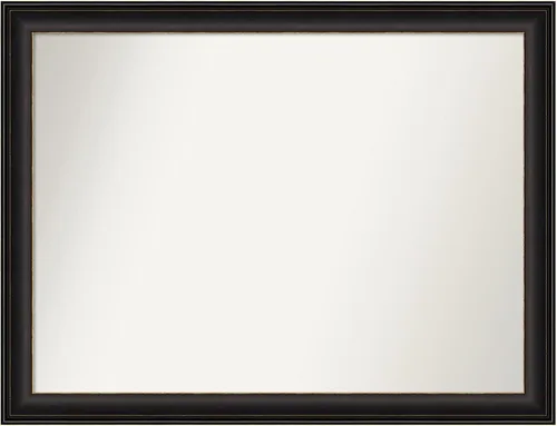 Miniatura 305 de Amanti Art Espejo de baño de bronce para sobre el fregadero, 24 x 24 pulgadas, espejo cuadrado de bronce Lara para tocador, marco de madera
