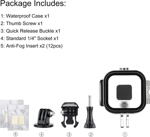 Miniatura 7 de Carcasa de buceo impermeable con accesorios de soporte para cámaras GoPro Hero 5/4/Session