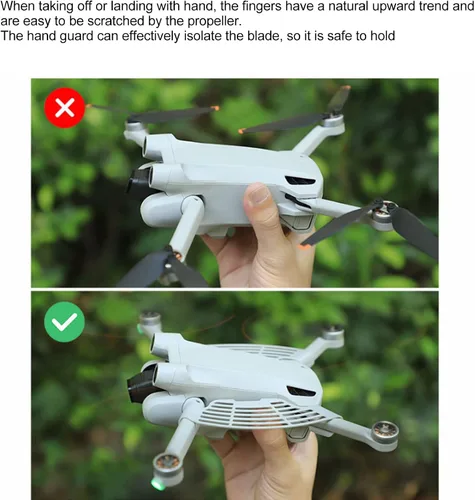 Miniatura 6 de Pilipane Protector de mano para dron profesional de conservación de seguridad para proteger el dron de despegue, compatible con DJ 1 Mini 3 Pro