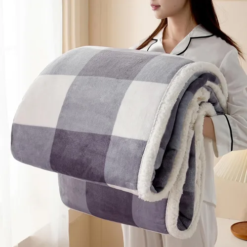 Miniatura 9 de Gracelife Manta de forro polar de sherpa para sofá, manta suave y mullida cálida para mujeres y hombres, manta gruesa y suave para cama individual