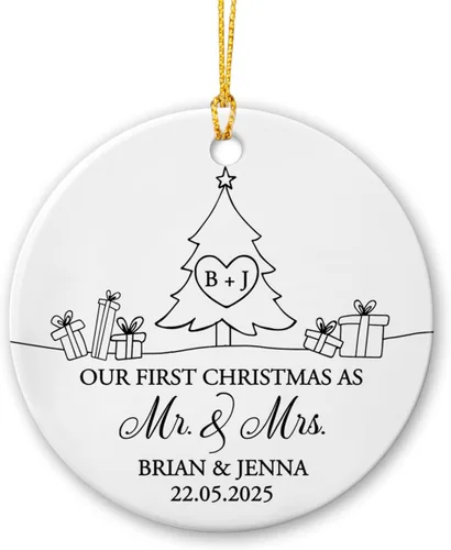 Miniatura 14 de Adorno personalizado de primera Navidad para perro, adorno de cerámica para la primera Navidad del cachorro, decoración de árbol de Navidad, adorno