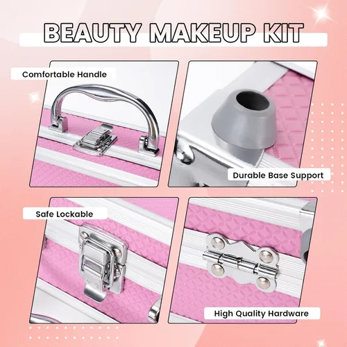 Miniatura 4 de Kit de maquillaje para mujeres y niñas, juego de regalo de maquillaje de moda para principiantes, profesionales, viajeros con estuche, esencial