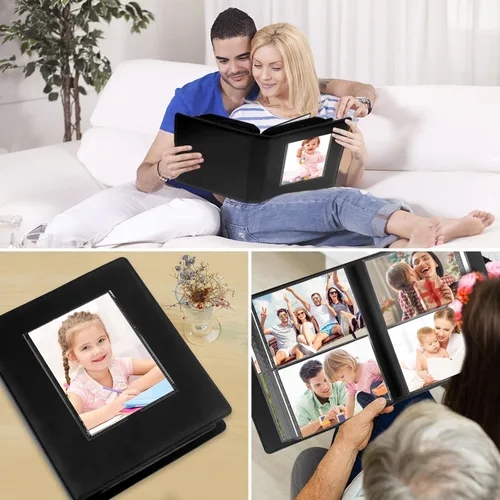 Miniatura 9 de Funda de cuero de gran capacidad de 8 x 10 pulgadas, 168 bolsillos para fotos de 8 x 10 pulgadas y cubierta de cuero de gran capacidad, 272